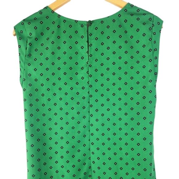 Merona women's green floral cap sleeves careerwear Blouse - Picture 7 of 11